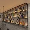 Whisky Holder Wine Racks Storage Free Standing Exibir moderno barra de vinhos bar preto montado em parede Botellero vino bar móveis