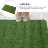 Tapis de porte de porte faux herbe de salle de bain planche de salle de bain décorative pelouse verte antidérapant