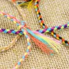 10pcs braccialetti di corda tessuta fatta per la formazione per donne nodi tassel thread colorato corda regolabile all'ingrosso