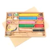Montessori Geometric Sticks Box/ Cork Worktable Mathematics Materials for Primary Elementary Educational Equipment Learning Tool