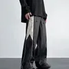 Pantaloni da uomo uomini athleisure gamba larga pantaloni della tuta con colore elastico a cavallo elastico a contrasto elastico morbido traspirato per traspirazione