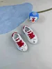 Бренд детские кроссовки красная цветочная принт детская обувь размер 26-35 защита коробки девочки повседневная ботинка для мальчиков повседневная обувь 24 апреля