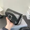 BBSoft Flap Crossbody Bag designer Kvinnor Högkvalitativ kohude läder silver hårdvara axelväska avtagbar läder axelband handväska pm