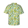 Chemises décontractées pour hommes Shirt à fleur de citron Imprimé rayé COOL SUMME MEN MAN COUVANCE VAGNAGNES Y2K FUNNAGES IMPRIMÉES BLAIS OFFICIELS