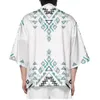 Traditionele geometrische patronen Gedrukt Kimono Japans Cardigan Haori Harajuku vrouwen mannen cosplay blouse yukata samurai kleding