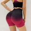 Lu Malign Sport Shorts سلس التدرج المتدرج اليوغا Sports Fiess High Weist Peach Hip Great