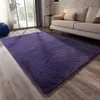 Mjukt fluffigt område matta raggy vardagsrum matta fuzzy grå lila mattor anti-liid pälsa bekväma sovrum mattor hem dekor golvmatta