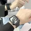 Sangle en acier de luxe pour Apple Iwatch Series 8 7 6 SE 5 4 3 Ultra Watch Band 49mm 40mm 44mm 41mm 45mm 38 mm 42 mm Bracelet de bande de montre
