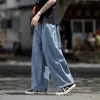 Men jeans brett ben denim last jean byxor lösa raka baggy mens jeans hip hop streetwear skateboard neutral denim byxor 240410