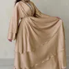 Vêtements ethniques 2024 Ramadan Open ABAYA Dubai Cardigan manteau musulman robe arabe avec une ceinture Abayas de dinde pour femmes Kimono Islamic Kaftan