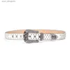 Pasy PUt Belt Designer Dżins Rhinestone Belt Girl Y240411