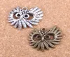 44pcs Antique Silber plattiert Bronze plattiert Big Eye Owl Head Charms Anhänger DIY Halskette Armband Knochenmanger Befunde 3026mm1058077