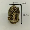 Half Devil Half Bouddha Face Brass Paracord perle bricolage Corde parapluie EDC Bracelet Accessoires Couteau Lanyard Pendant Religieux Charme