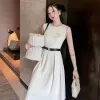 Женский дизайнерский классический городской сексуальный платье с новым рукавочным письмом Золотая вышиваем