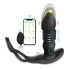 Trådlös fjärrkontroll vibrerande män rumpa plugg Dual Motor Male Cock Ring Prostate Massager Anal Vibrator Sexiga leksaker för par