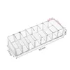 Storage Boxes 2024 Grid Lipstick Box Acrylic Makeup Organizer Nail Polish Display Stand Holder Cosmetic