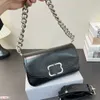 BBSoft Flap Crossbody Bag designer Kvinnor Högkvalitativ kohude läder silver hårdvara axelväska avtagbar läder axelband handväska pm