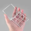 ミニポータブルペイントボックス9グリッド/0.5ml透明なアクリルパレット移動水彩塗料詰め塗装芸術用品