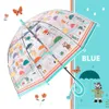 Partelo-filho Unicorn Arch Long Handle Umbrella Children Aux dando um punhal automático de arco-íris Apollo Pattern Transparent Umbrella.