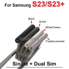 Samsung Galaxy S23 Plus S23+ S23ultra Sim Tray Holder Socket Slot Repair Repactement PartseのシングルおよびデュアルSIMカード