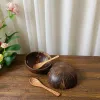 Natural Coconut Bowl handgefertigte Kokosnusssalatschale für Obst Gemüsesalat Schalen Küchen Utensilien Kokosnussschalen