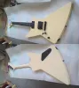 Câbles Câbles Finition blanche Creamy Guitare électrique gauche Guitare Custom Exploration Guitare Livraison gratuite Guitare à main arrière