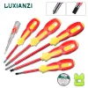 Luxianzi 10pcs VDE Isolierter Schraubendreher Set Slotted Phillips Schraubfahrer Bits für Home Reparaturhandwerkzeuge mit Tester Pen 1000V