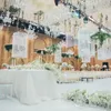 Decoração de festa 20pcs/lotes Cristais pendurados Centro de casamento Diy Metal para acessórios de suporte de flores de eventos