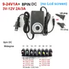 Universal 220V to 12 V DC Adapter مصدر الطاقة القابل للتعديل 3V 5V 6V 9V 12V 15V 18V 24V 3A 5A فولت 24W 72W 60W 8 DC Connector P1