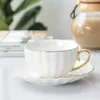 Cups Saucers European Ceramic Light Luxury Cute Coffee Cup With Saucer Set Porcelain Modern Simple Afternoon Tea Office Drinkware 200ML
