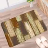 Tappetini da bagno portiere retrò retrò vecchia piatto in legno tappetino da bagno fiore verde foglia color geometrico motivano tappeto non slip cucine corrido