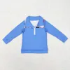 T-shirts Wholesale Children Long Sleeves Clothing Baby Boy Camo Shirt Toddler Zipper Pullover Kids Lapel Gray Green T-shirts 240410