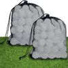100 szt. Piłki golfowe treningowe piłki golfowe z siatkowatymi torbami do przechowywania sznurka
