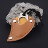 MC Pocket Karambit with Leather Sheath Cutter Mini Portable Claw Knife Tool Outdoor Camp Gadget Opener Open Survive Box Package