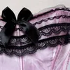 Satynowe koronkowe upadki gorsetów top seksowne gorset plus rozmiar zamek błyskawiczny dla kobiet bielizna gotycka korsett