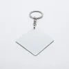 Keychains 40 -stcs/lot sublimatie lege platen metaalaluminium voor aangepaste familievriend geschenken