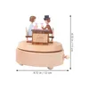 Figurine decorative scatola del vento in legno per ragazzi Bellissima coppia di legno Regalo meccanico Birthday San Valentines Day