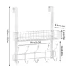 Kitchen Storage Over The Door Organizer No Drilling Rack With Multi Hooks Home Arrangement Of For Bathroom Bedroom Living