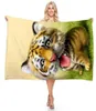 Animal Tiger Bear Panda Beach Towel 3D Digitale printen Rechthoekige badhanddoeken Microvezel handdoek8434193