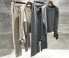 Hochwertige Wollgestricke 2 -teilige Kaschmir losen Pullover Pullover Elastic Wiast HoiSe Anzug Frauen Trailsuit Y2011286337551