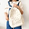 Schultaschen koreanische florale gedruckte Büchertasche für Teenager Mädchen süße Schüler Blumenschule Preppy Nylon Travel Rucksack Frauen Rucksack