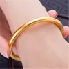 Bangle Fashion Metal Matt Surface Gold Plated Simulation Round Imitate Gold Jewelry Bangle Bracelet 24411