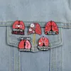 Hart Email Pins Creative Cartoon Anatomy Broches Rapel Badge Adem Live Love Pin Sieraden voor kleding Backpack