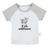 idzn neue kleine wildblume lustige grafische baby t-Shirts süße Jungen Mädchen Tees Säugling Kurzarm T-Shirt Neugeborene Kleidung Kinder Tops