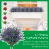 Greante artificial Lavanda arbustos falsos Flores resistentes a UV Plantador pendurado Flora Decor Decor Buquet Flower Bouquet