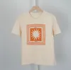 2024 Französische Modemarke Sezane Women Sun Letter Print T-Shirt Frühling Sommer Baumwoll Top Female Kurzarm O-Neck T-Shirt