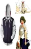 Giappone Anime Principessa Mononoke Hime Miyazaki Hayao Casual Cosplay Costume Costume Long manica a manica sportiva Giacca con cerniera con cerniera