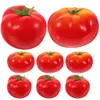 Fleurs décoratives 8 PCS Imitation de tomate Modèles de légumes simulés Faux Pops Fruits artificiels Décoration de cuisine