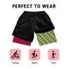 Herenprestaties Shorts Print 2 In 1 Gym Compressie Rekbare sport Snelle droge fitness Training Summer 240403