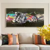 Fist Mobile Shackle Graffiti Art Canvas Painting Street Wall Art Posters Prints Colorful Pictures Living Room Home Decor Cuadros